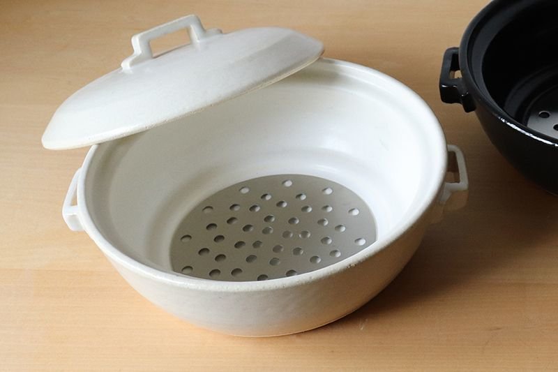 アラジン土鍋　白 スタイル土鍋IH対応 白 - 三鈴陶器